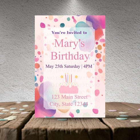 Spring Birthday Invitation